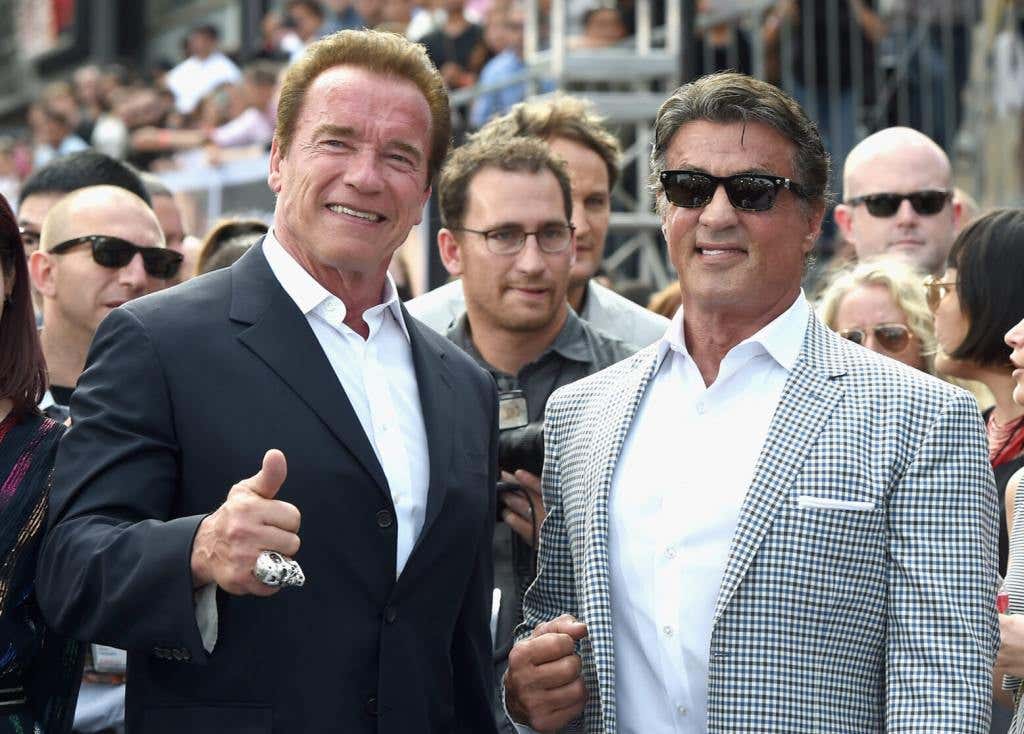 Arnold Schwarzenegger and Sylvester Stallone