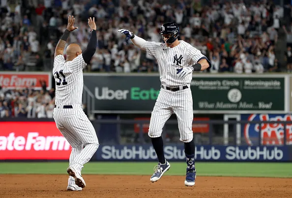 Aaron Judge and Giancarlo Stanton by Jim McIsaac