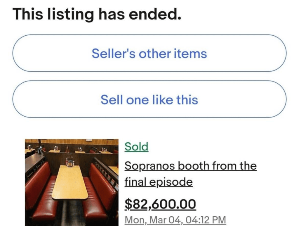 Sopranos Ebay listin