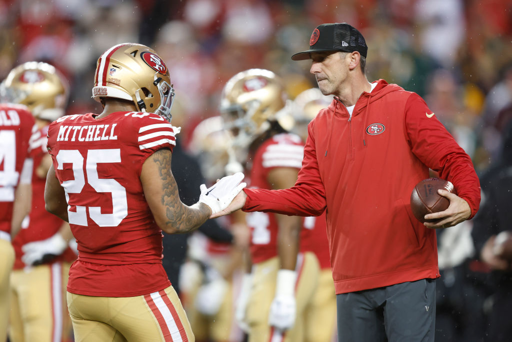 Elijah Mitchell and Kyle Shanahan. 